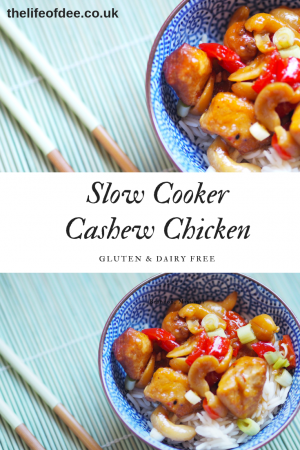 Slow Cooker Cashew Chicken | A gluten free Chinese dish #slowcooker #chinese #food #glutenfree #gfree #dinner #recipes